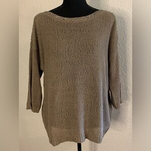 Chico’s Size 2 Open Knit Sweater Top